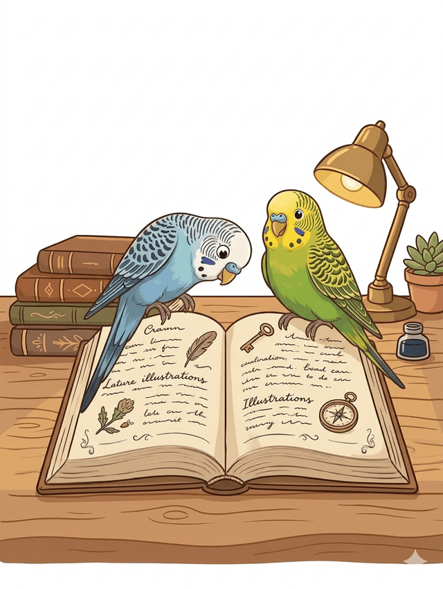 Blue and Yeli reading together